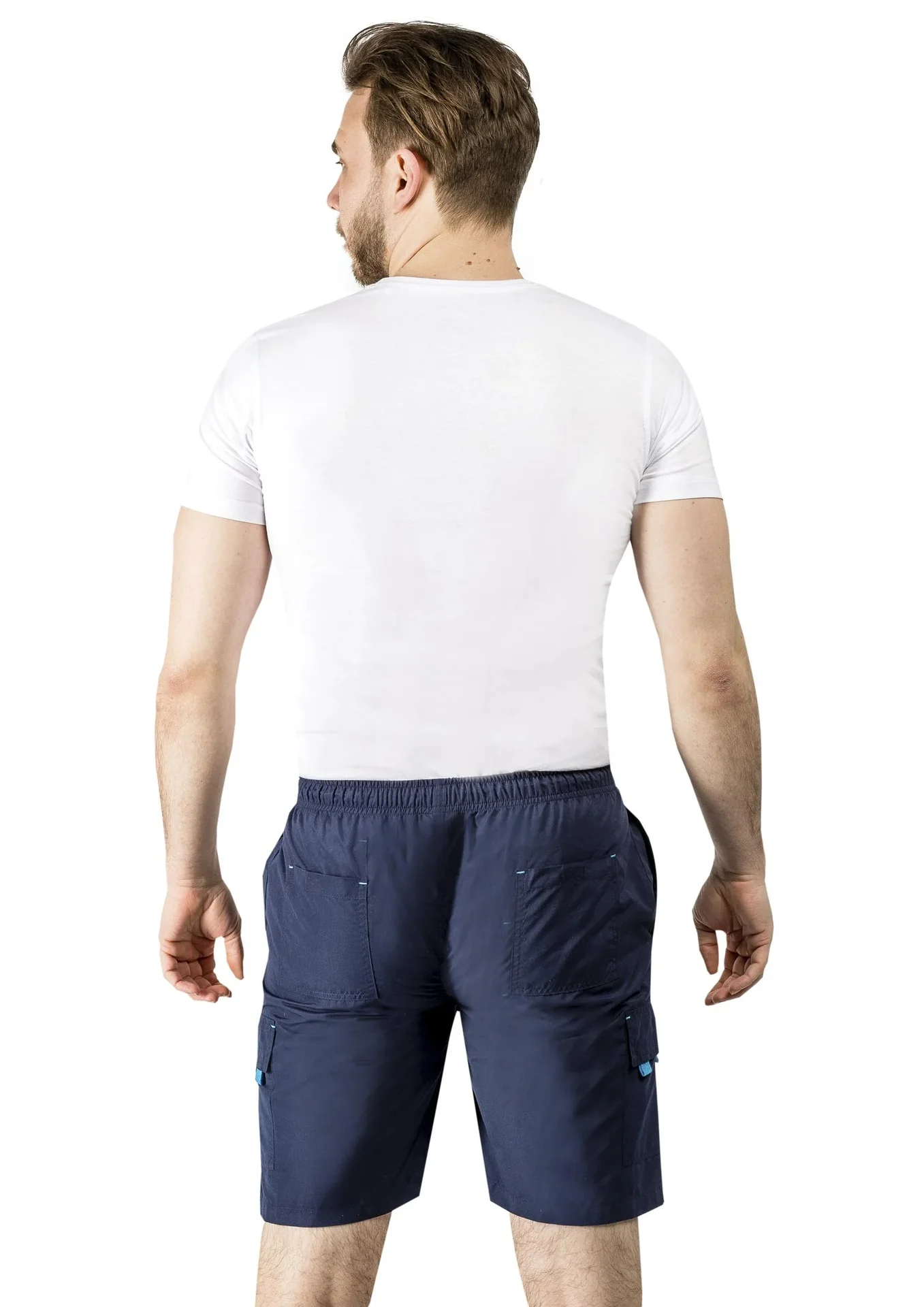 Cargoshort mit Gummizug, Farbe marine, Gr.M - 0