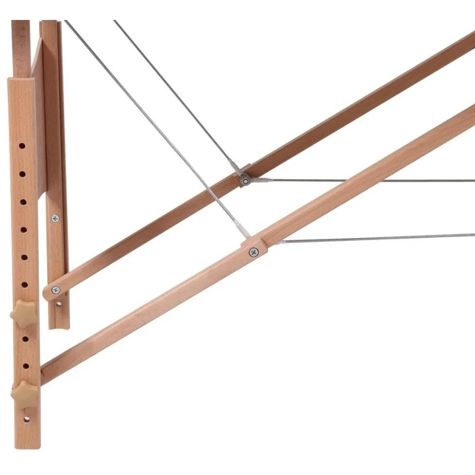 Klappbare Massageliege 2 Zonen mit Holzrahmen (blau) - 4