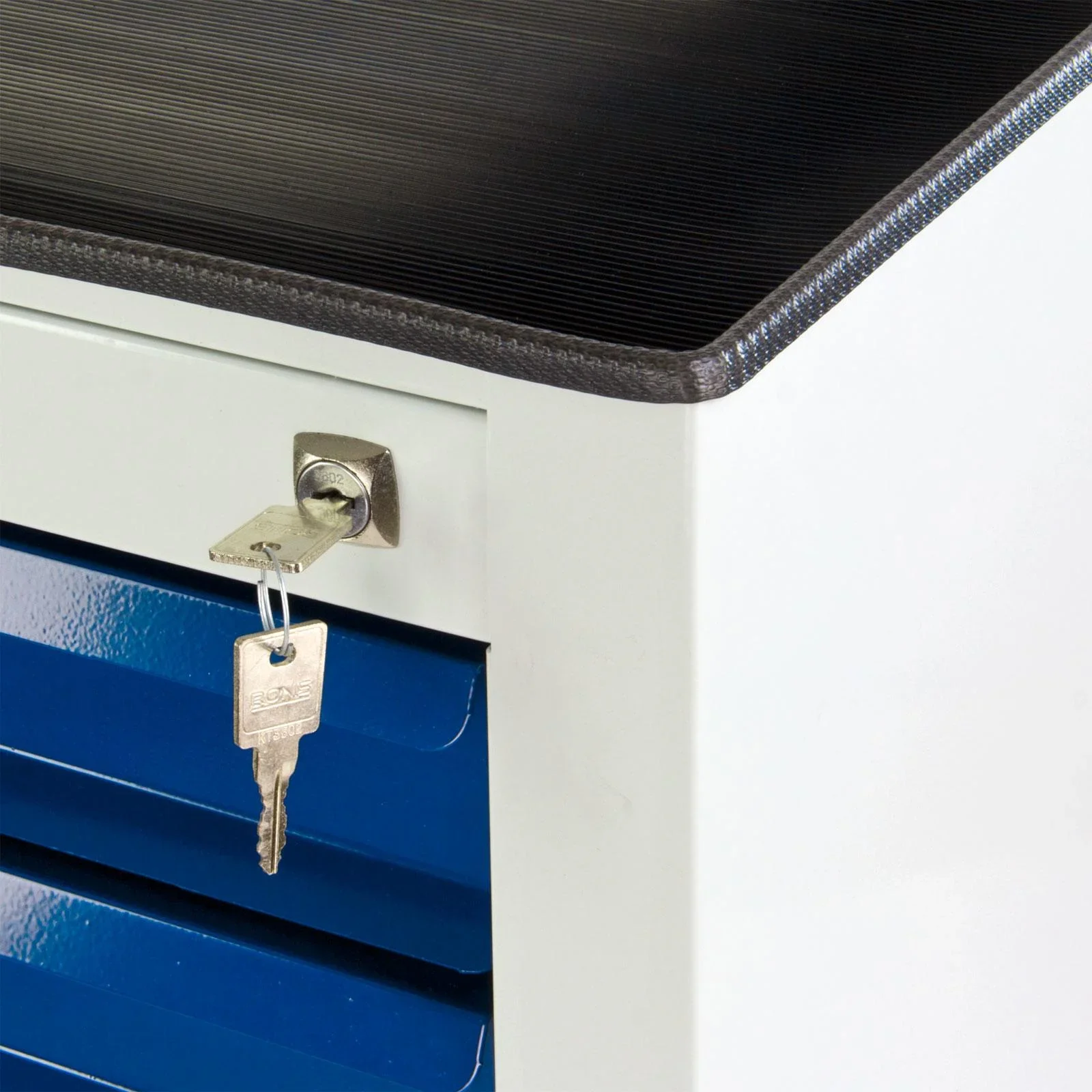 Schubladenschrank / Werkzeugschrank mammut, 8 Schubladen,RAL 7035 / 5012 - 0