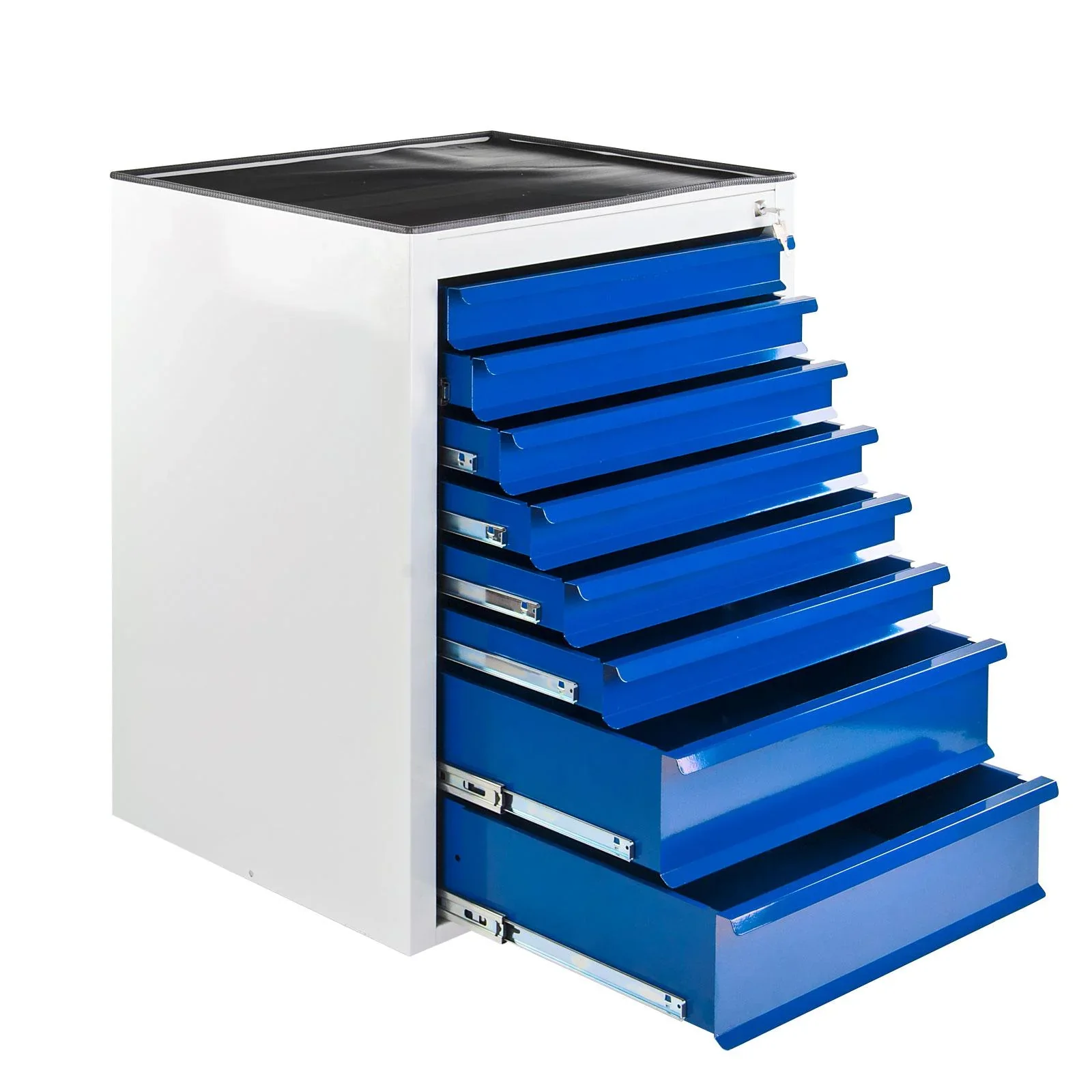 Schubladenschrank / Werkzeugschrank mammut, 8 Schubladen,RAL 7035 / 5012 - 1