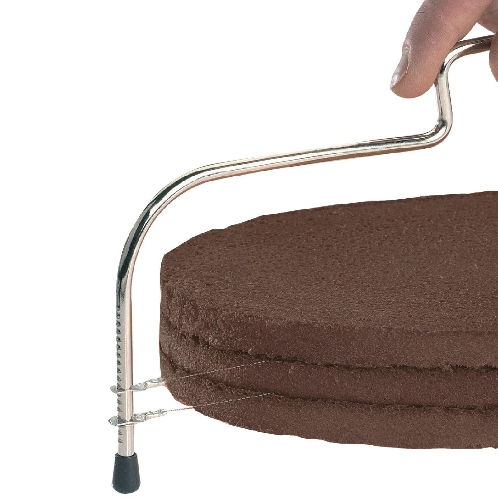 Tortenbodenteiler Simplex-Duomit zwei gezahnten Schneiddrähten - 7