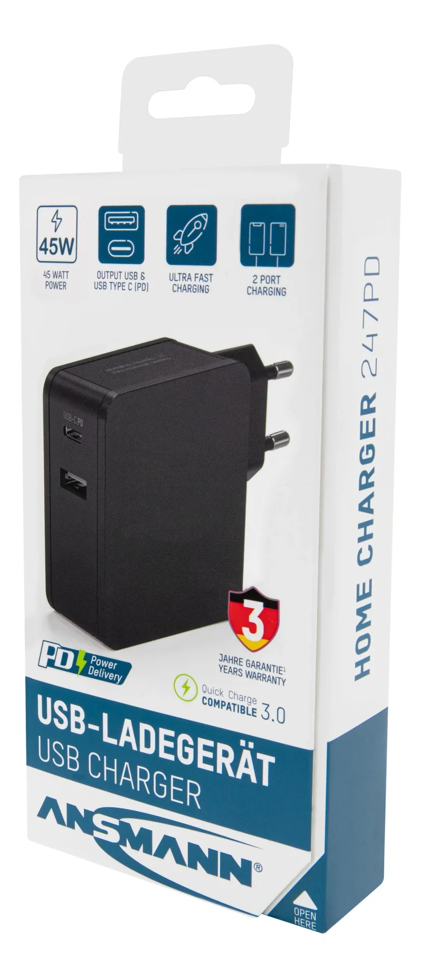 USB Ladegerät USB-A und USB-C mit 45 Watt - 5