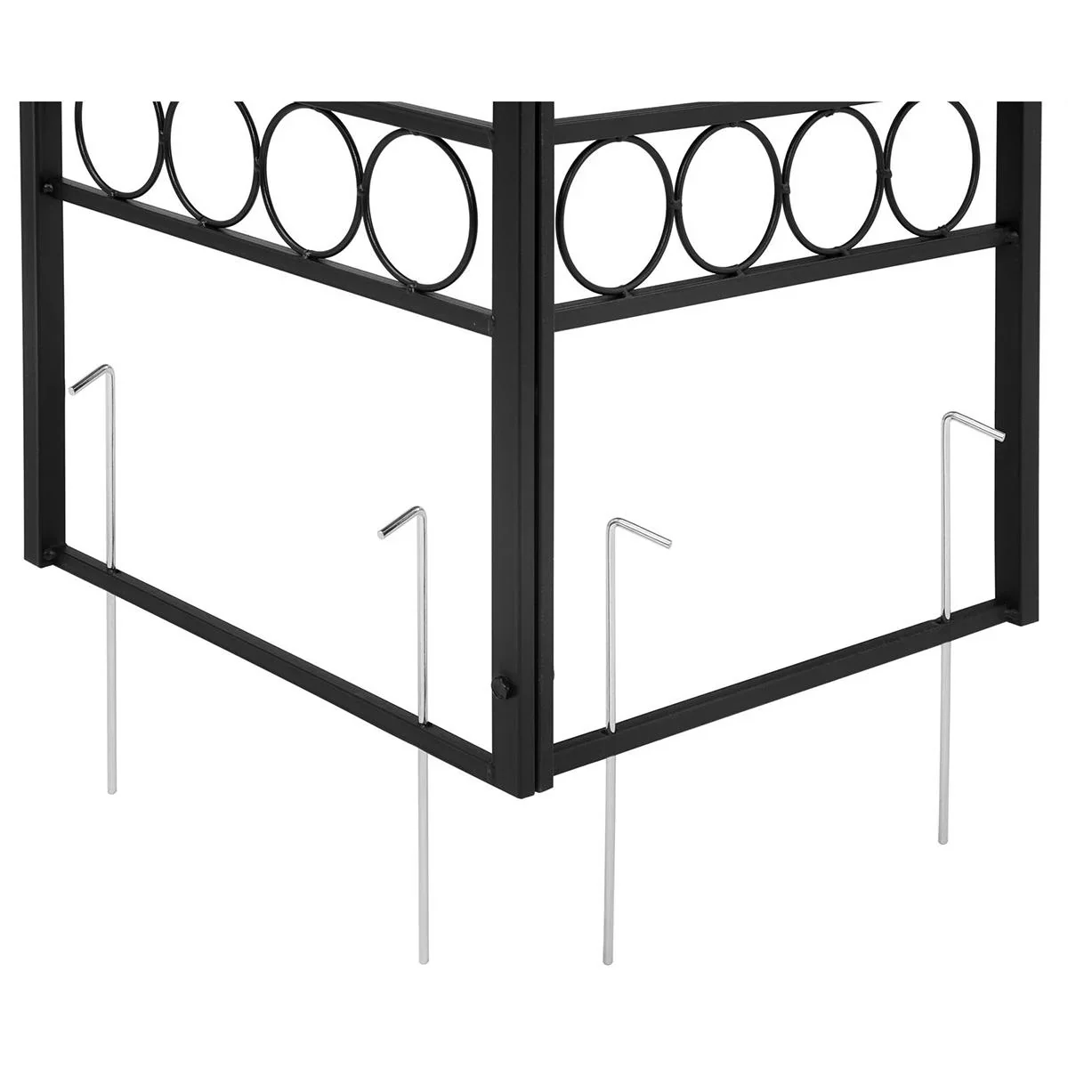 Pavillon/Gartenpavillon XXL - 3 x 4 x 2,6m - Anthrazit/Grau - 2