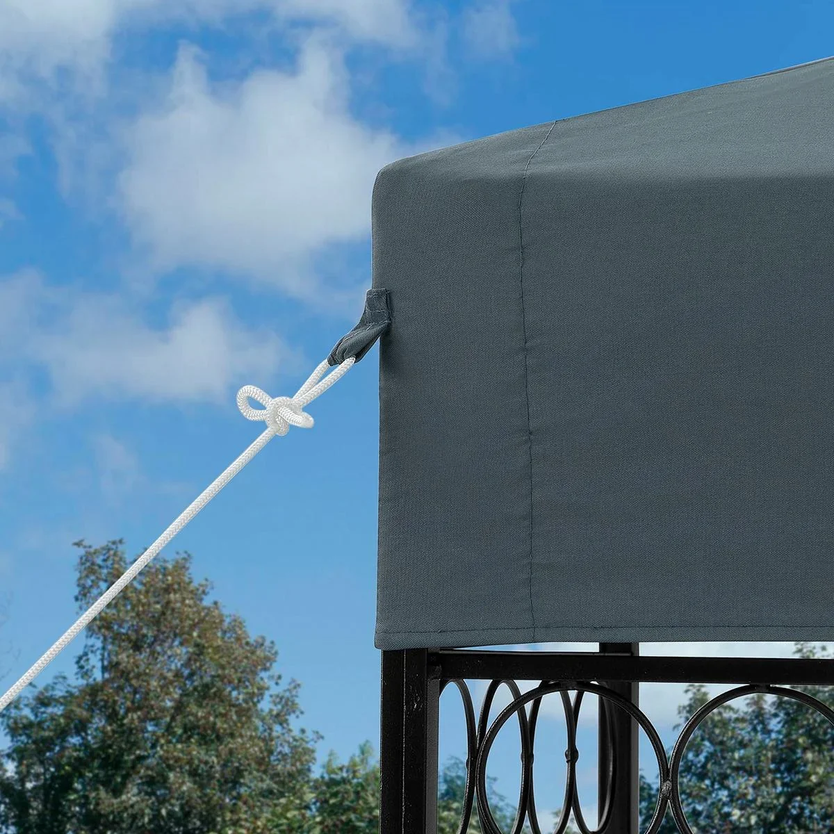 Pavillon/Gartenpavillon XXL - 3 x 4 x 2,6m - Anthrazit/Grau - 5