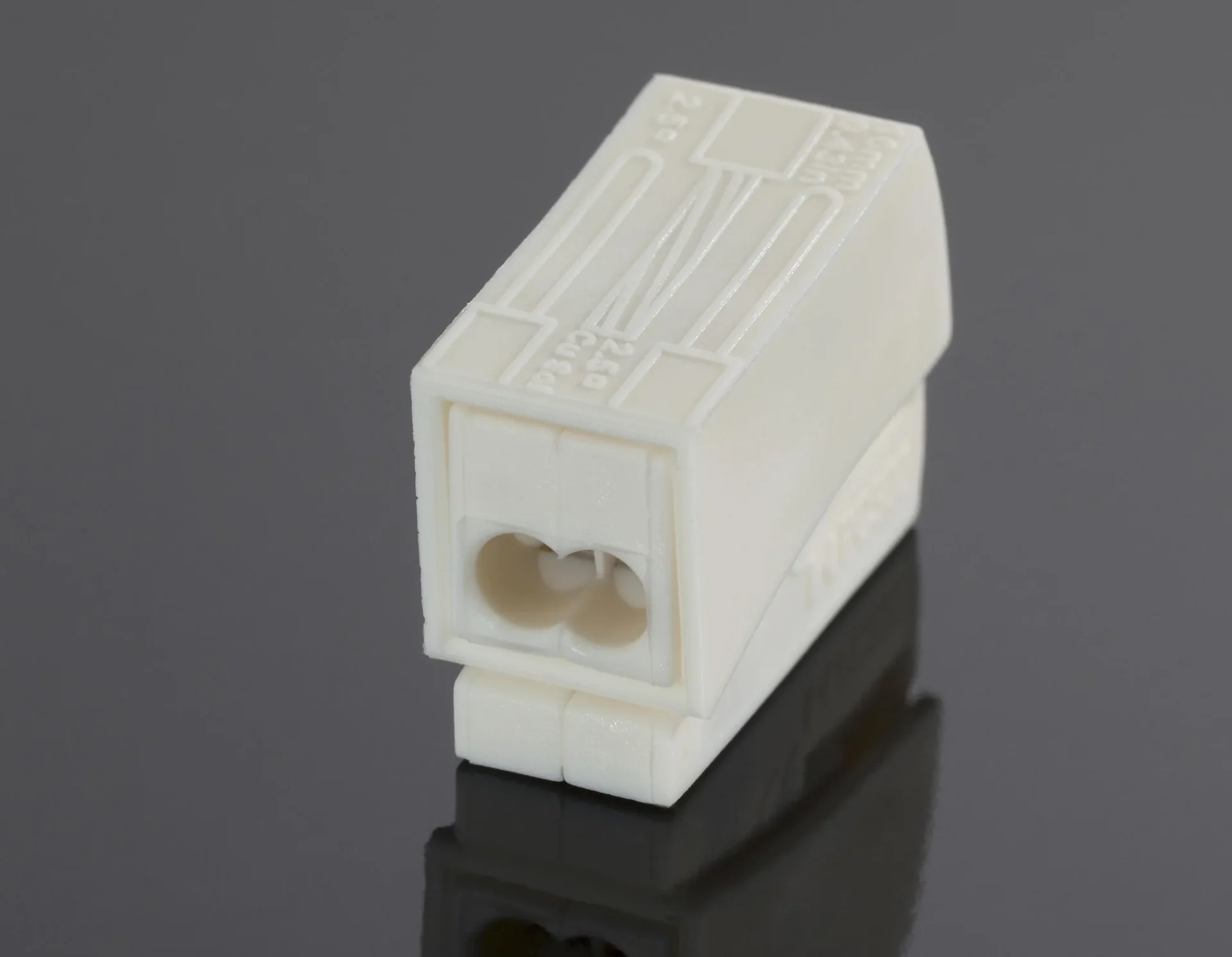 Leuchtenklemmen, 100 Stk., 2,5 mm², doppelt, weiß - 0