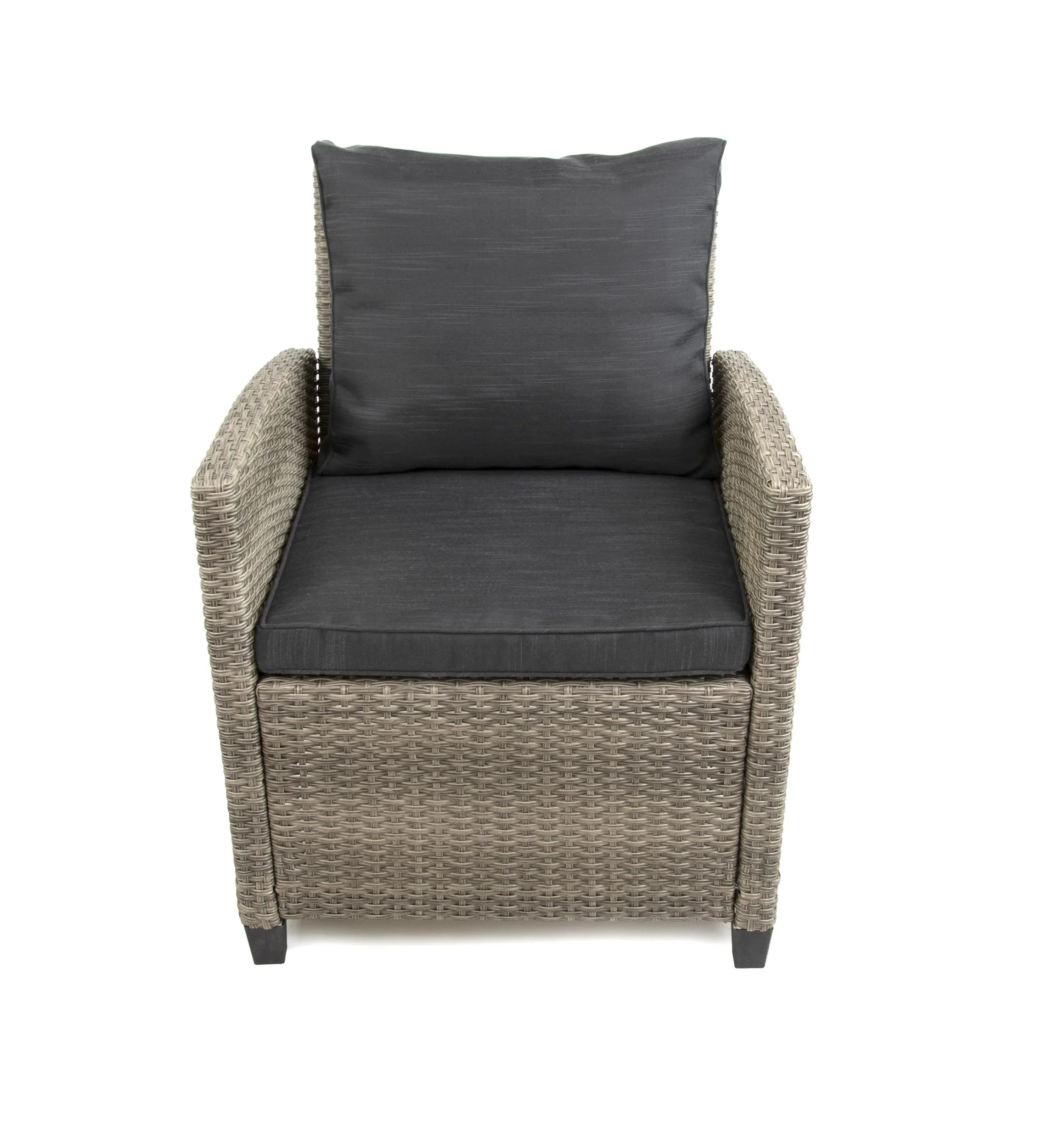 Polyrattangruppe Madeira grau mit dunklen Kissen - 6