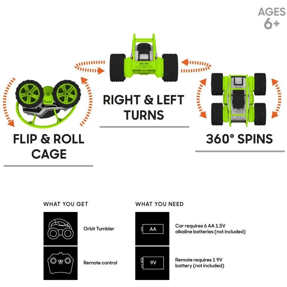 Sharper Image RC Orbit Controlled Car - All Terrain - Stunt / Flip Car - Grün - 1