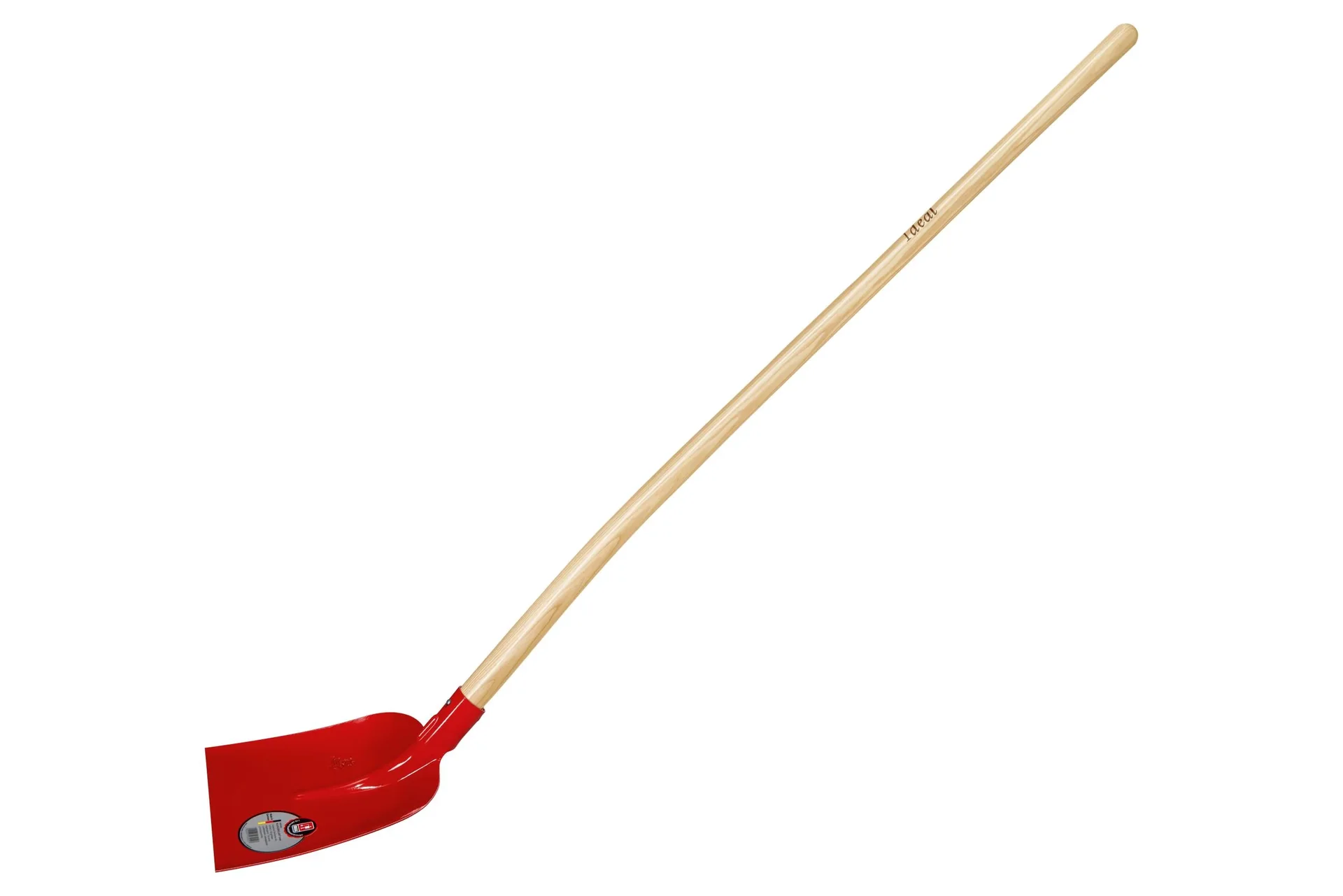 RUHR-BRILLANT, Holsteiner Sandschaufel, Gr. 2, 3/4 gehoben, gehärtet, rot pulverbeschichtet, Eschen-Langstiel 130 cm - 1