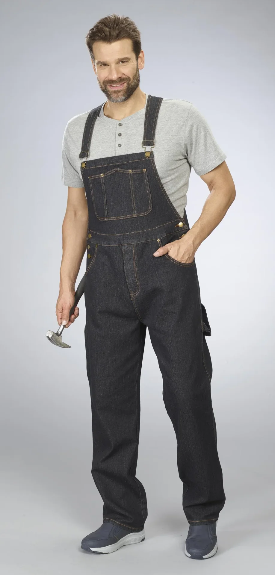 Stretchlatzjeans, Farbe schwarz, Gr.48 - 0