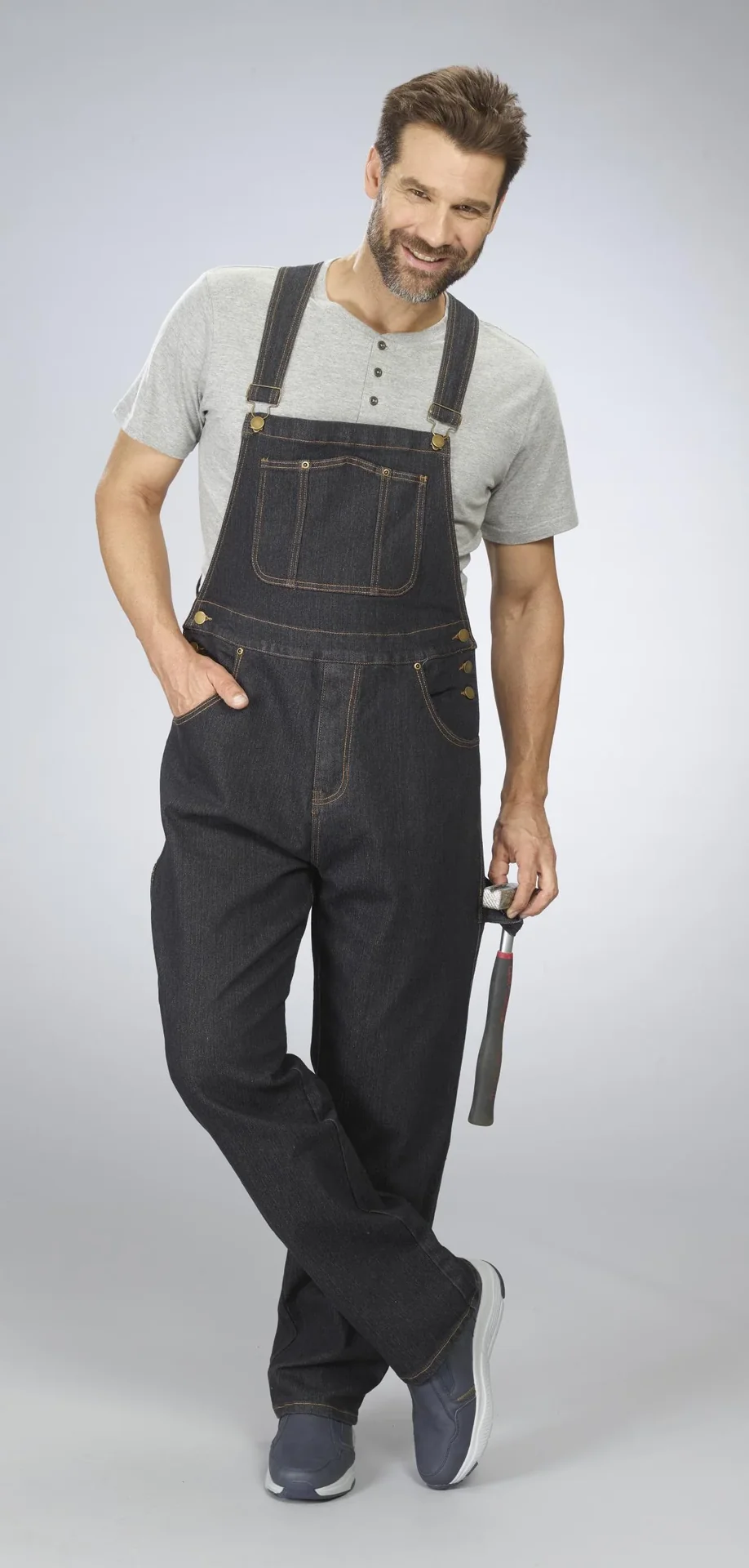 Stretchlatzjeans, Farbe schwarz, Gr.48 - 3