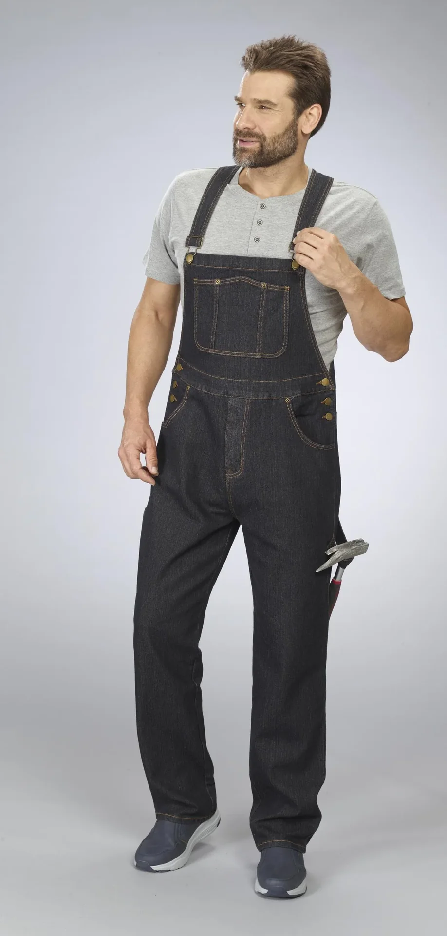 Stretchlatzjeans, Farbe schwarz, Gr.48 - 5