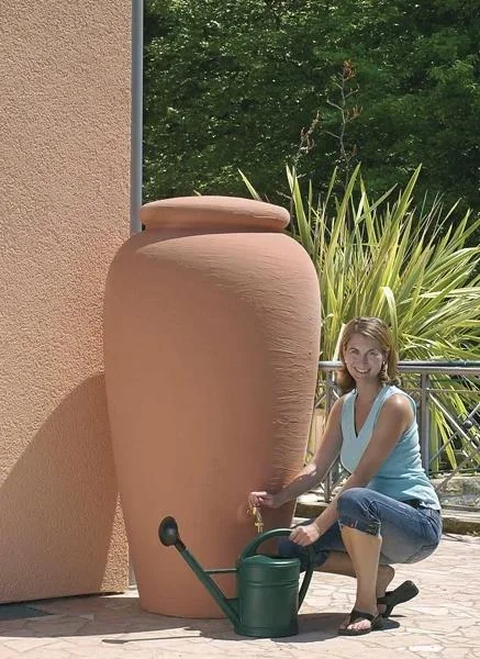 Regen-Amphore, Regentonne, "CLASSIC line", Terrakotta, 300 Liter - 0