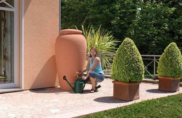 Regen-Amphore, Regentonne, "CLASSIC line", Terrakotta, 300 Liter - 1