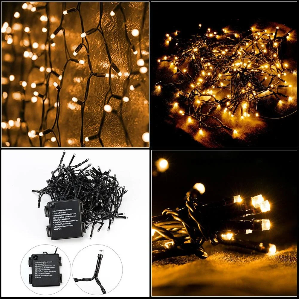 Weihnachtsbaumbeleuchtung - Weihnachtsbeleuchtung - Festbeleuchtung - Warm White- 4m - inklusive Timer - 1