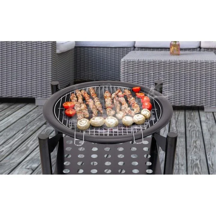 Feuerschale mit Grill - Durchmesser Gitter 50cm - 58x58x55cm - 2