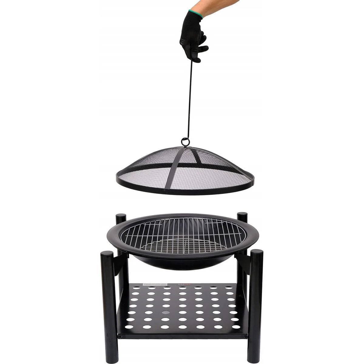 Feuerschale mit Grill - Durchmesser Gitter 50cm - 58x58x55cm - 4