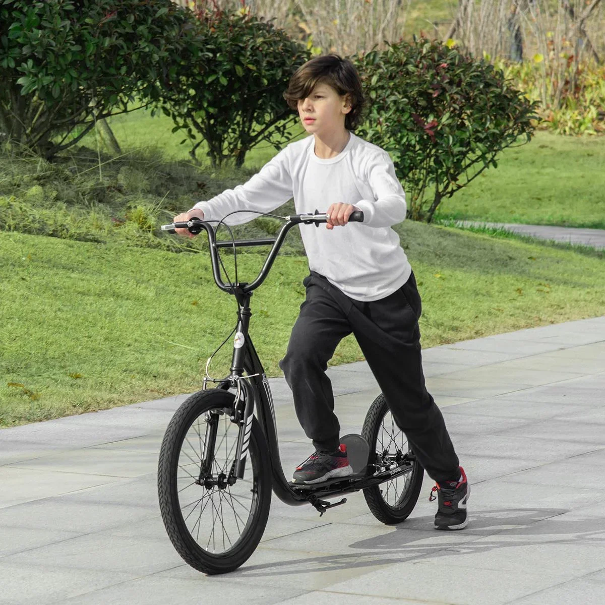 Kinderroller mit Luftreifen (16/20 Zoll) - Schwarz - 156 x 68 x 101-108 cm - 2