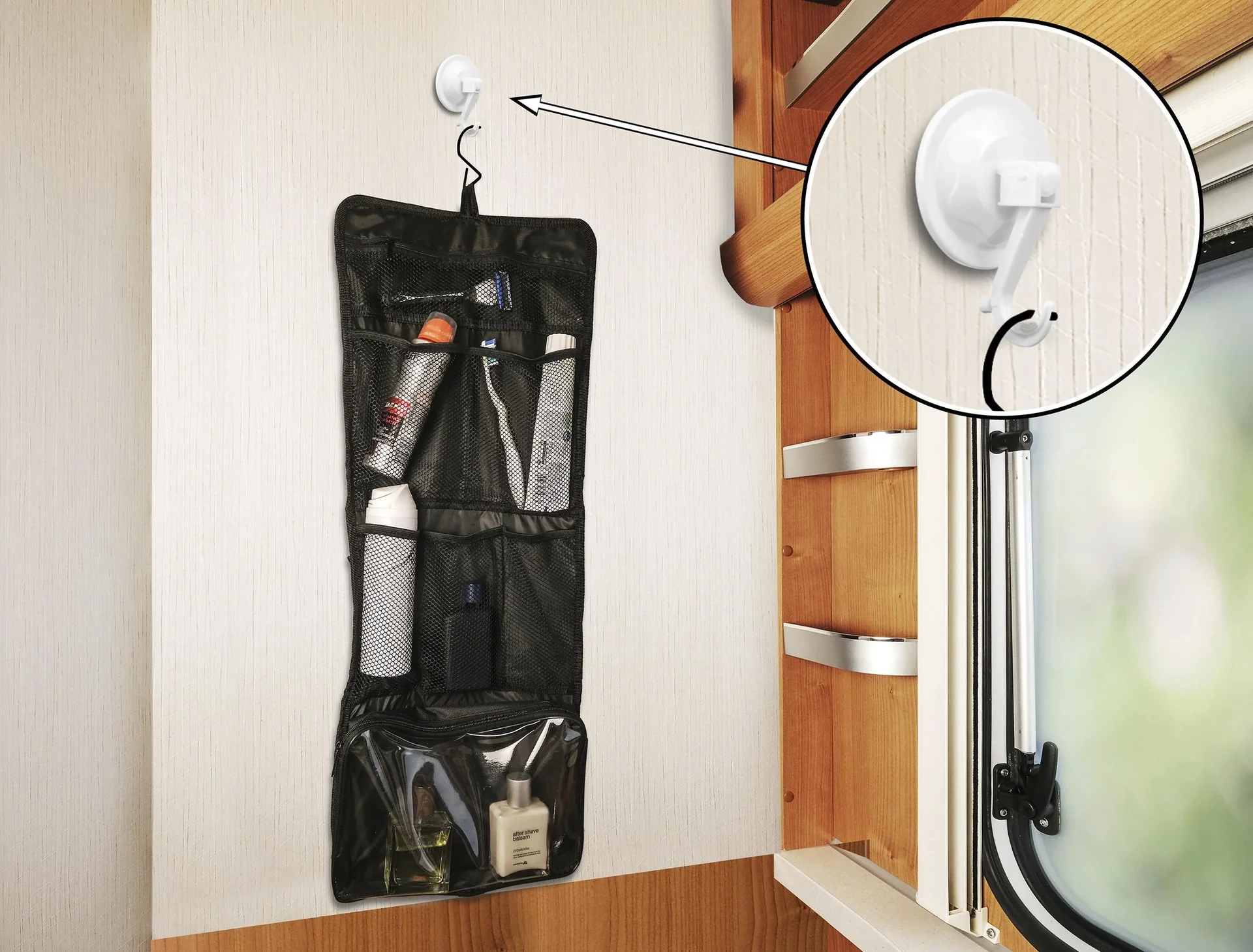 Saugnapfhaken 7,5 cm,  2 Stück, Tragkraft max. 5 kg - 0