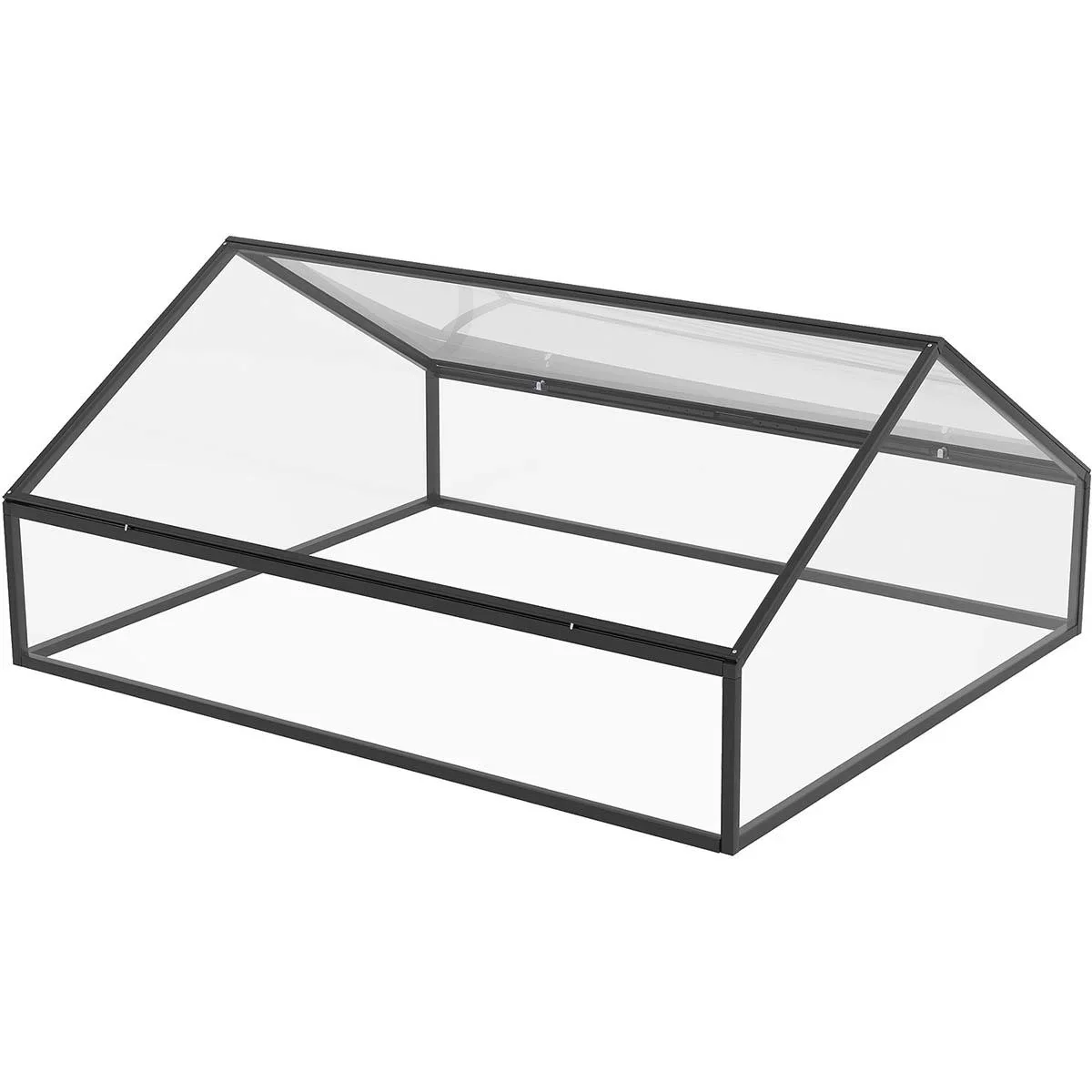 Gewächshaus mit verstellbaren Türen, 117 x 97 x 52 cm, Aluminium, transparent - 0