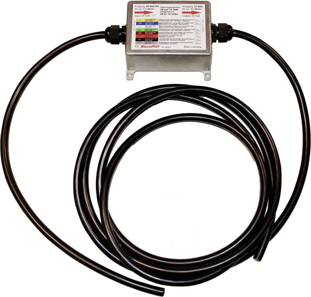 Spannungsreduzierer 24-12 Volt Festeinbau Alu Gehäuse - 0