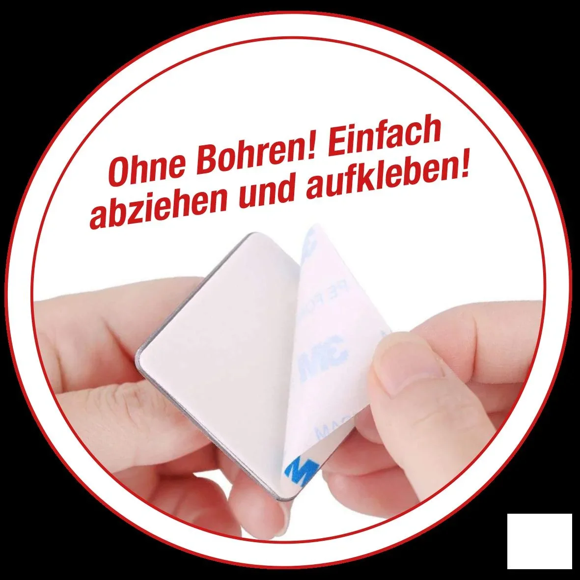 Edelstahl-Haken, selbstklebend, 5er Set - 0