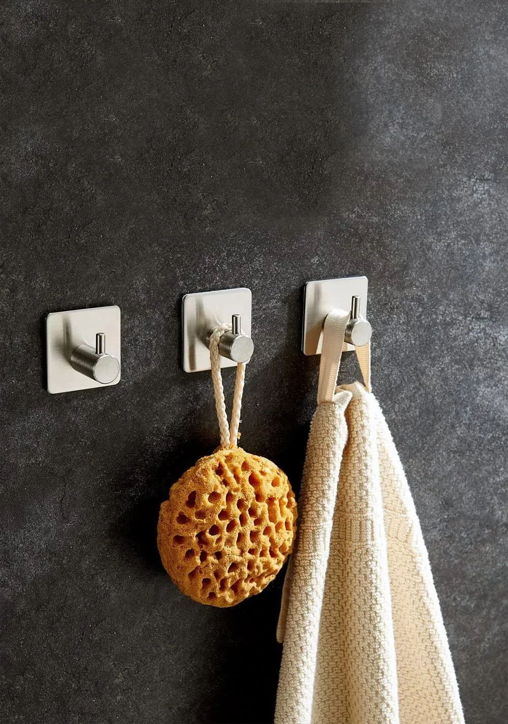 Edelstahl-Haken, selbstklebend, 5er Set - 2