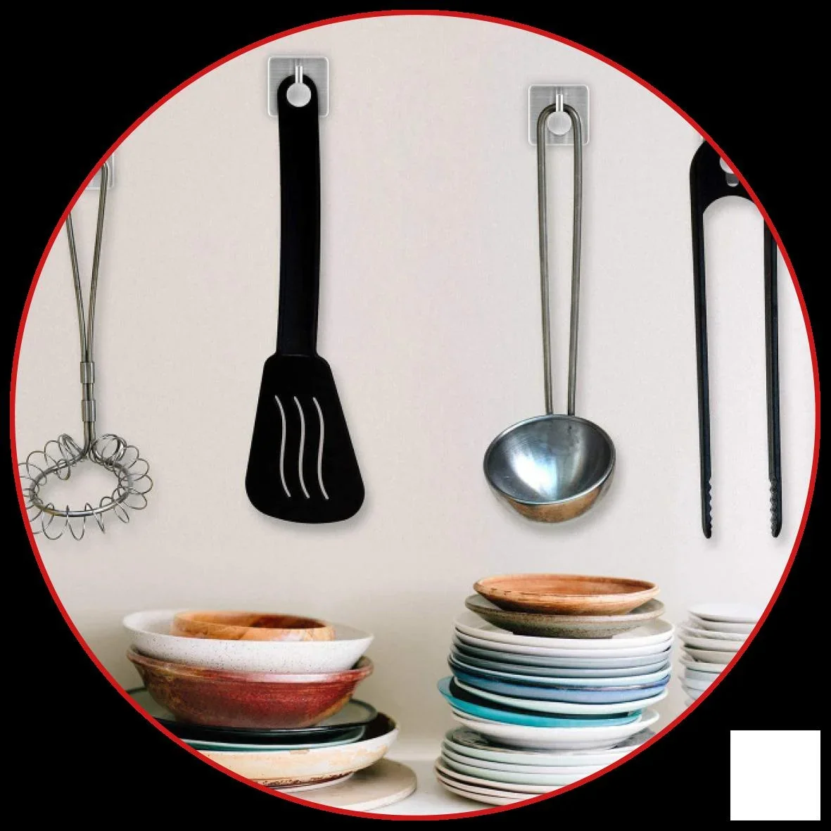 Edelstahl-Haken, selbstklebend, 5er Set - 3