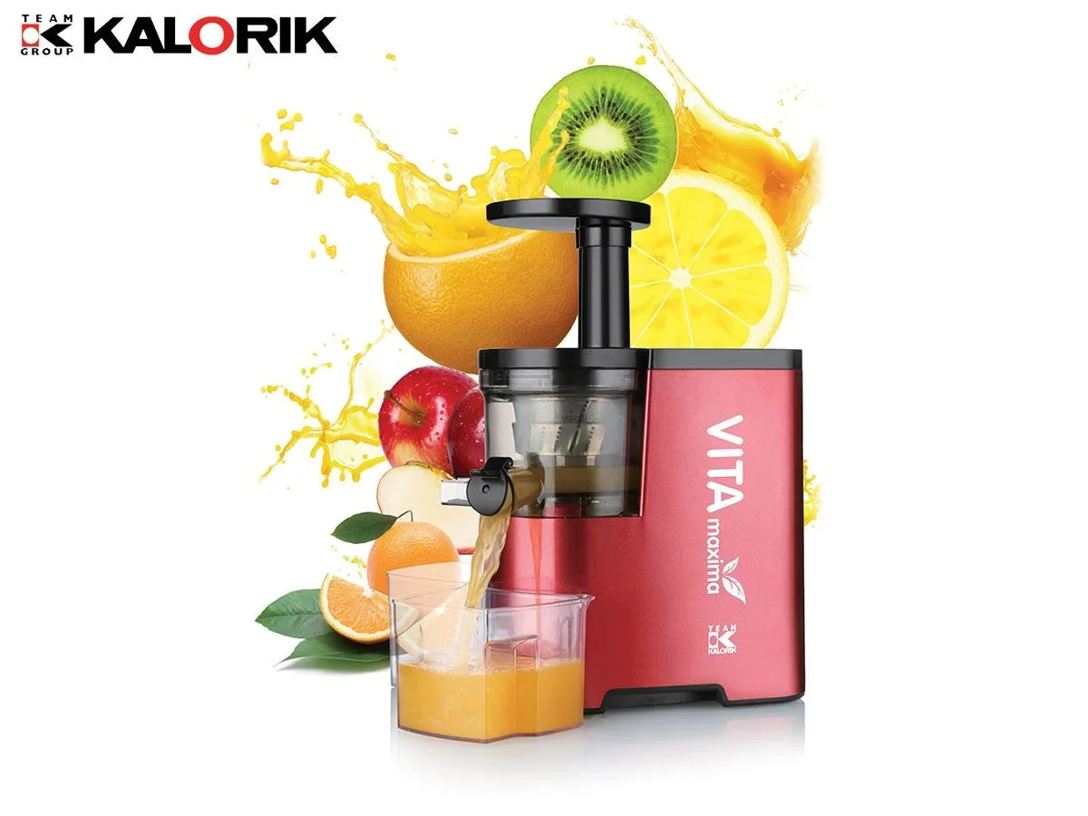 Vitamin Entsafter, Slow Juicer in Metallic Rot TKG FE 1010 R - 0