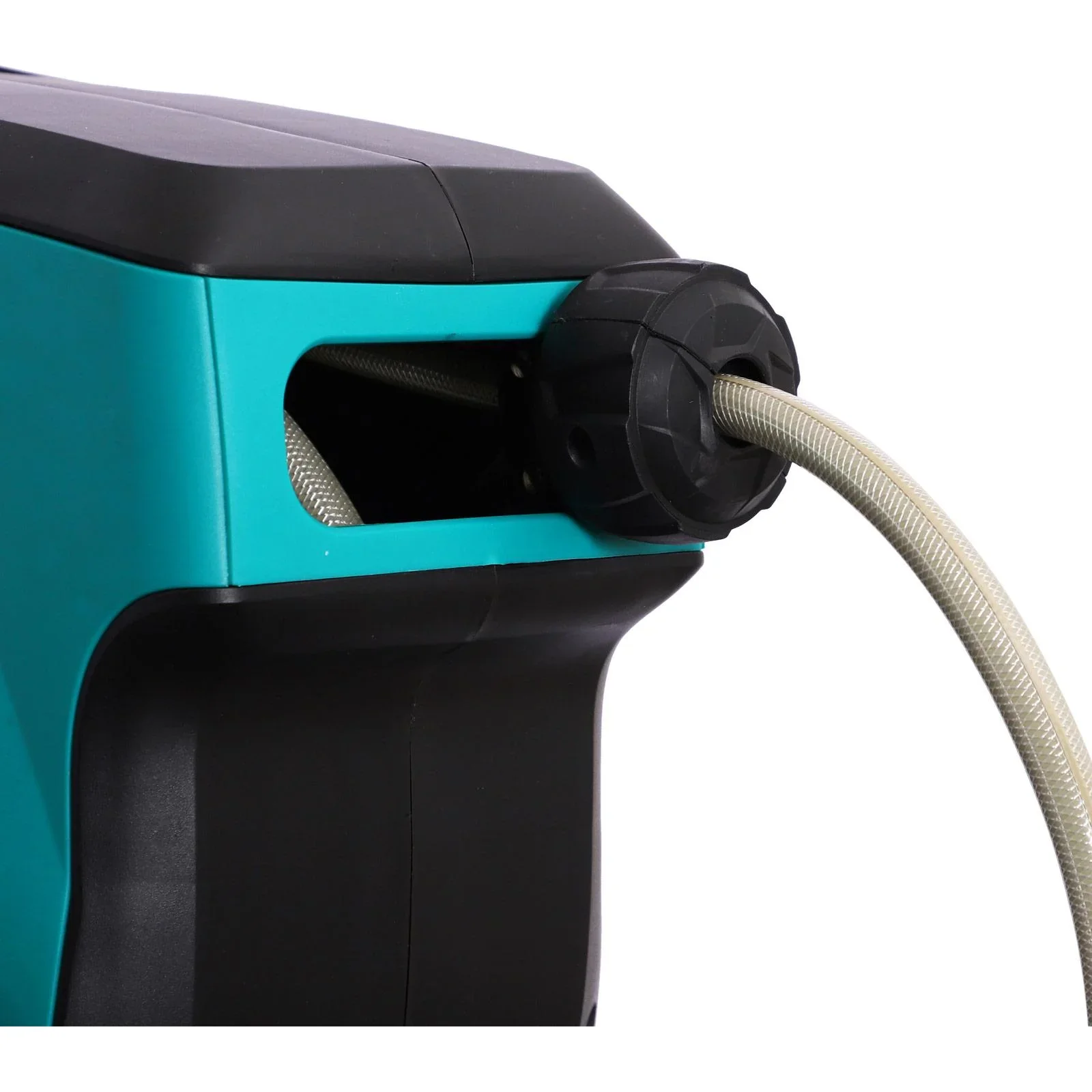 Schlauchtrommel Wandschlauchbox 180° schwenkbar Frostschutz -5 45 °C Kunststoff Grün + Schwarz 15 m - 1