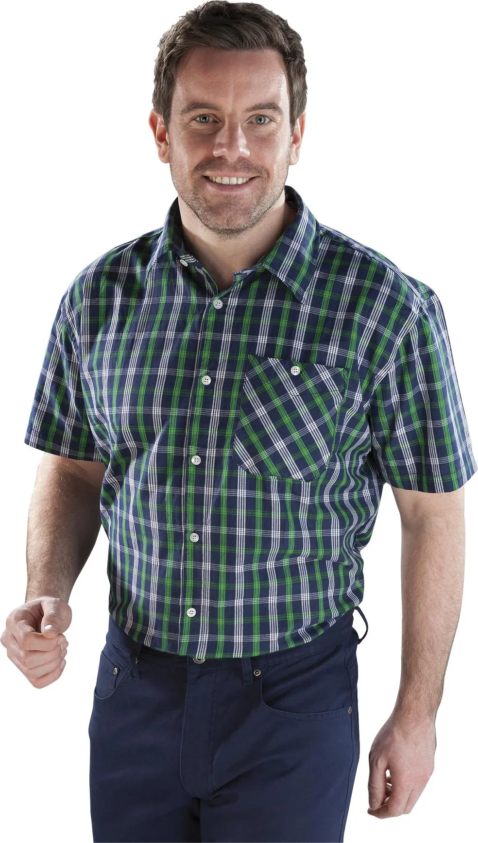 Freizeithemd, kurzarm, karodessin, farblich sortiert, Gr. 39/40 - 0