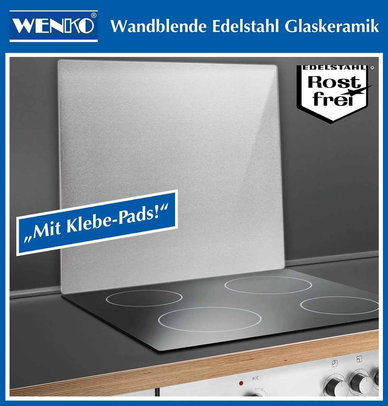 Wandblende Edelstahl Spritzschutz - 0