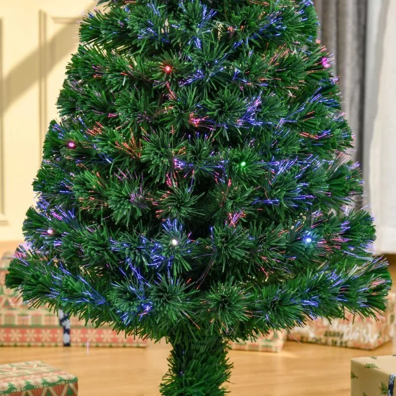 Weihnachtsbaum 1,2 m Christbaum Kunsttanne 130 Äste mit LED-Lichtern - 1