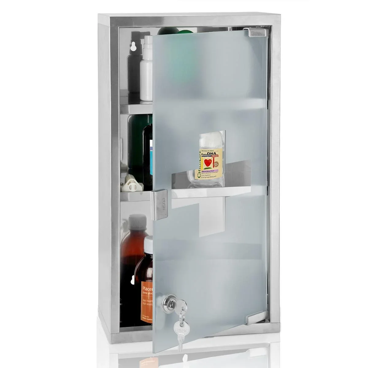 Erste-Hilfe-Medizinschrank groß mit Schlüssel - 0