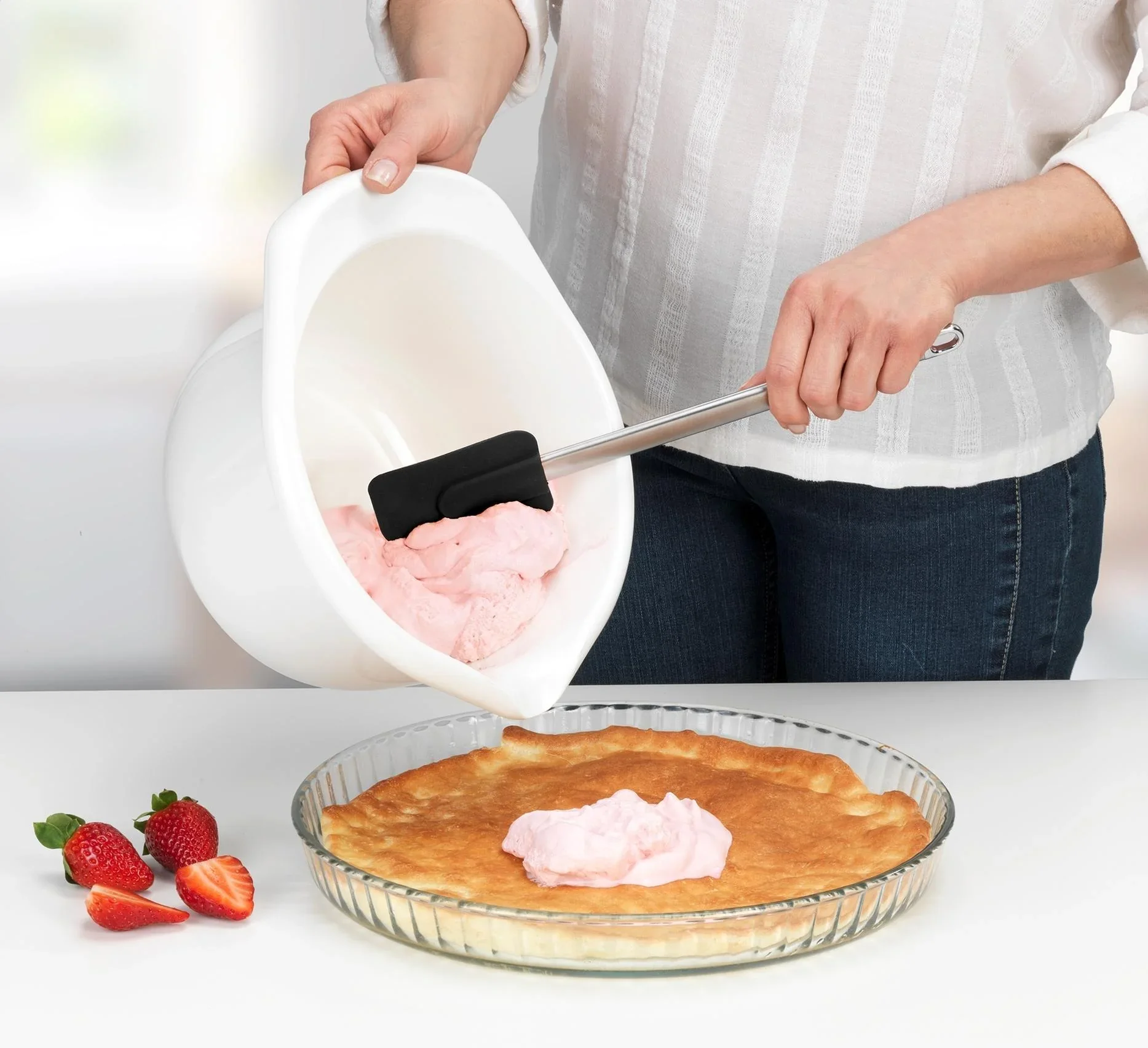 Silikon-Teigschaber & -spatel, 2-teilig - 1