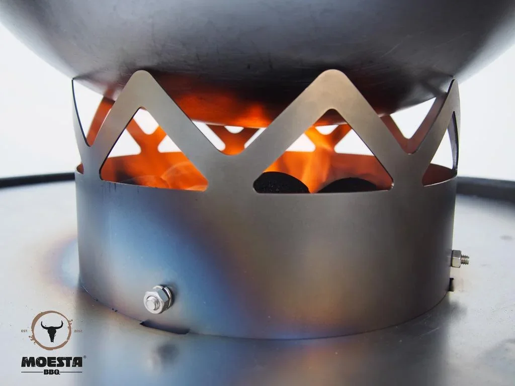 WOK N BBQ Komplettpaket - für Kugelgrill (47cm) inkl. Stahlwok, Ablagering und Woklöffel - 2
