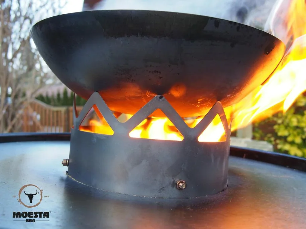 WOK N BBQ Komplettpaket - für Kugelgrill (47cm) inkl. Stahlwok, Ablagering und Woklöffel - 5