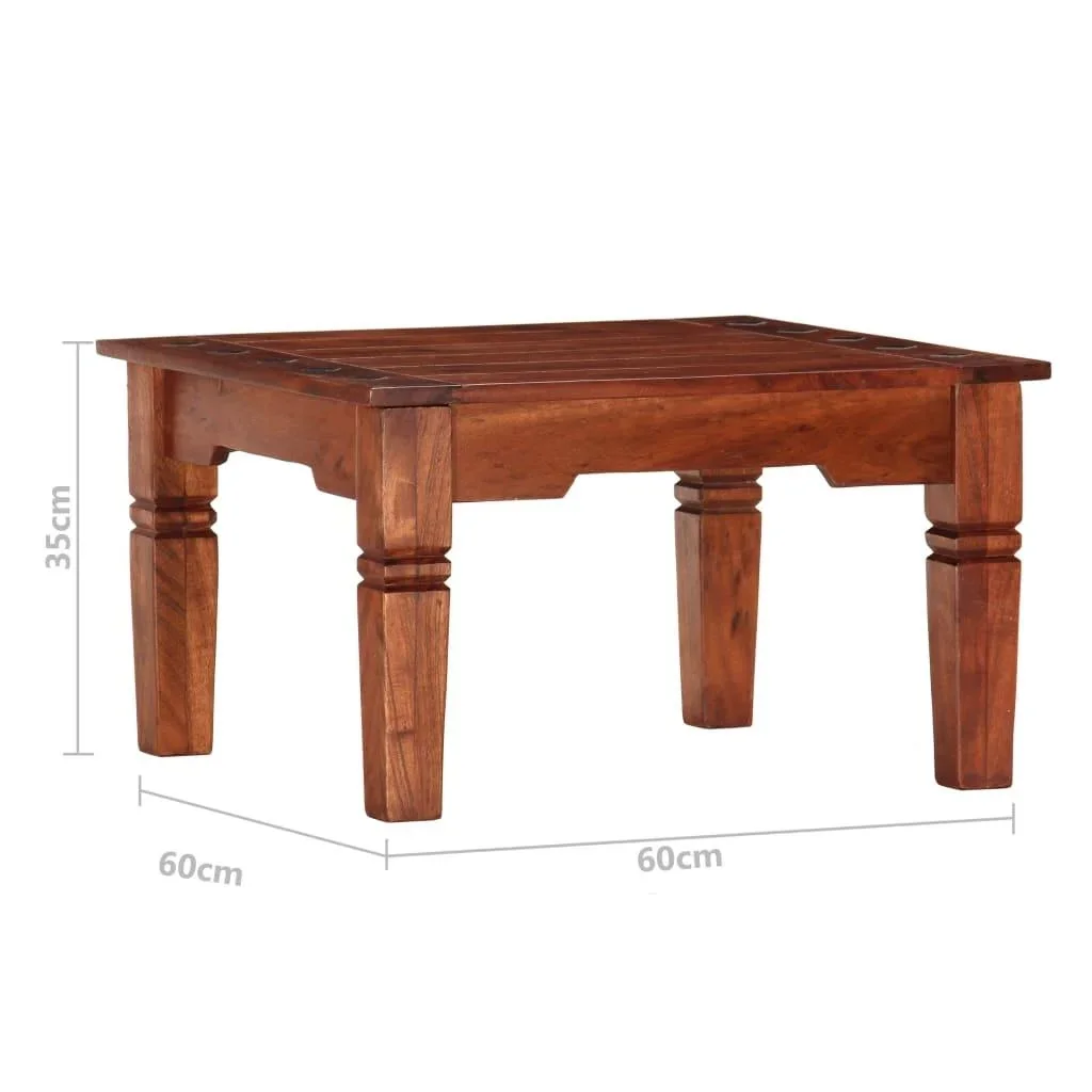 Beistelltisch 60x60x35 cm Akazienholz massiv - 3