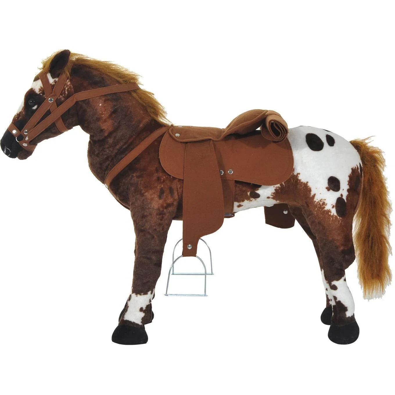 Kinder Reitpferd Plüsch Spielzeug braun - 0