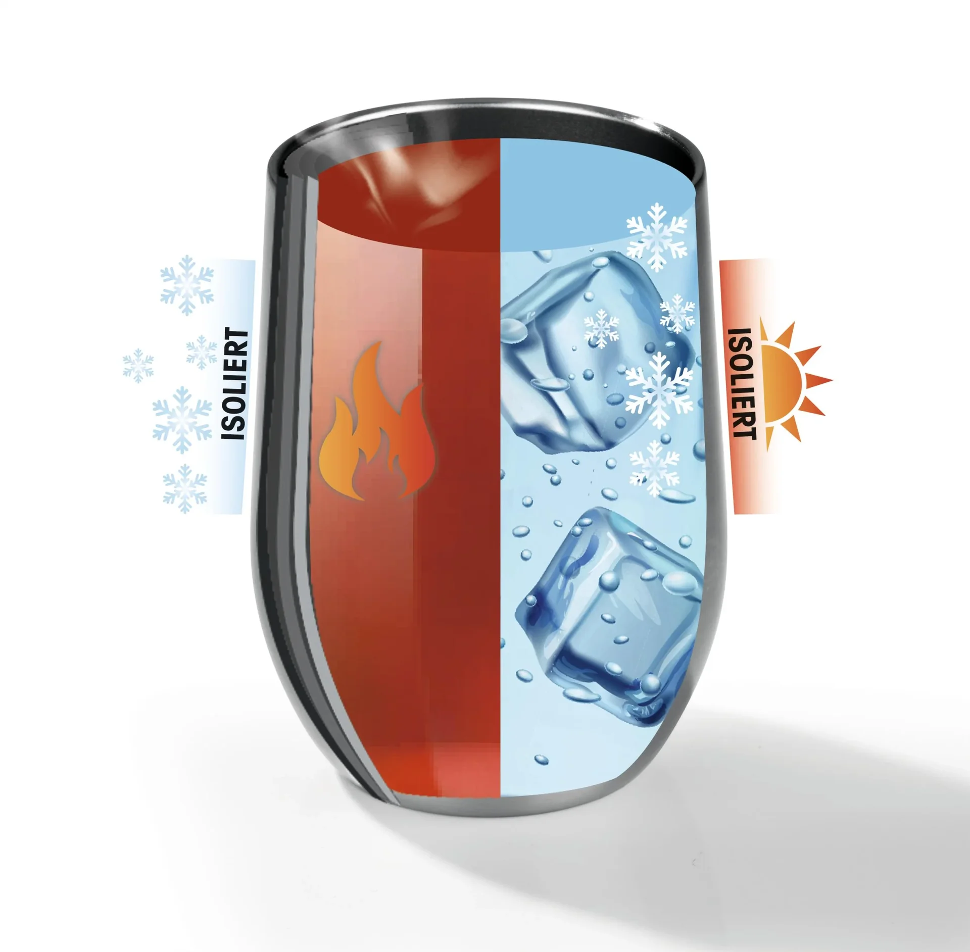 Thermo Getränkebecher aus Edelstahl mit Edelstahl Trinkhalme und abnehmbaren Deckeln, 6-teilig 350 ml - 4