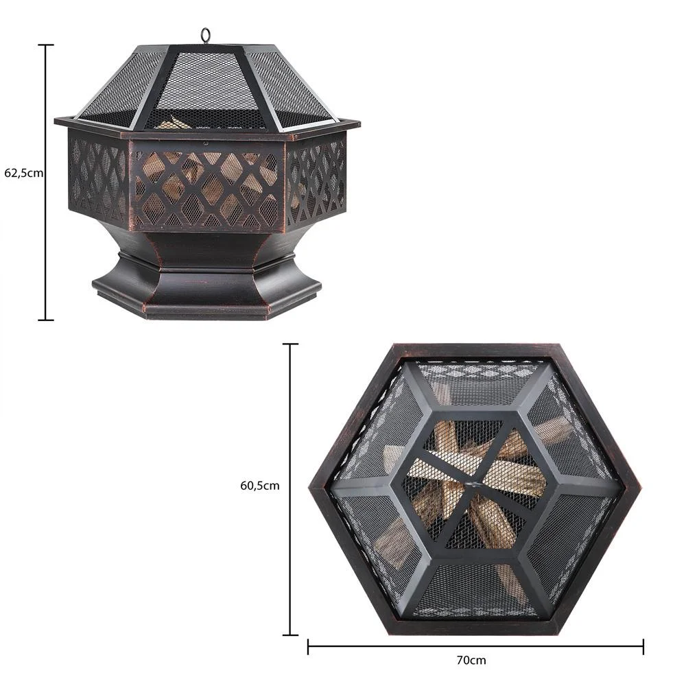 Feuerkorb - Sechseckig - 5