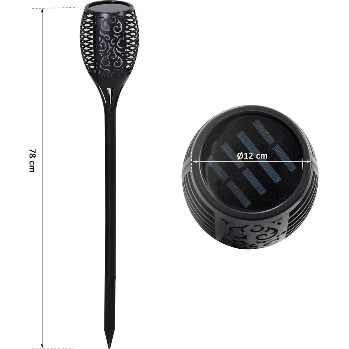 Solarleuchte im 2er-Set schwarz - 4