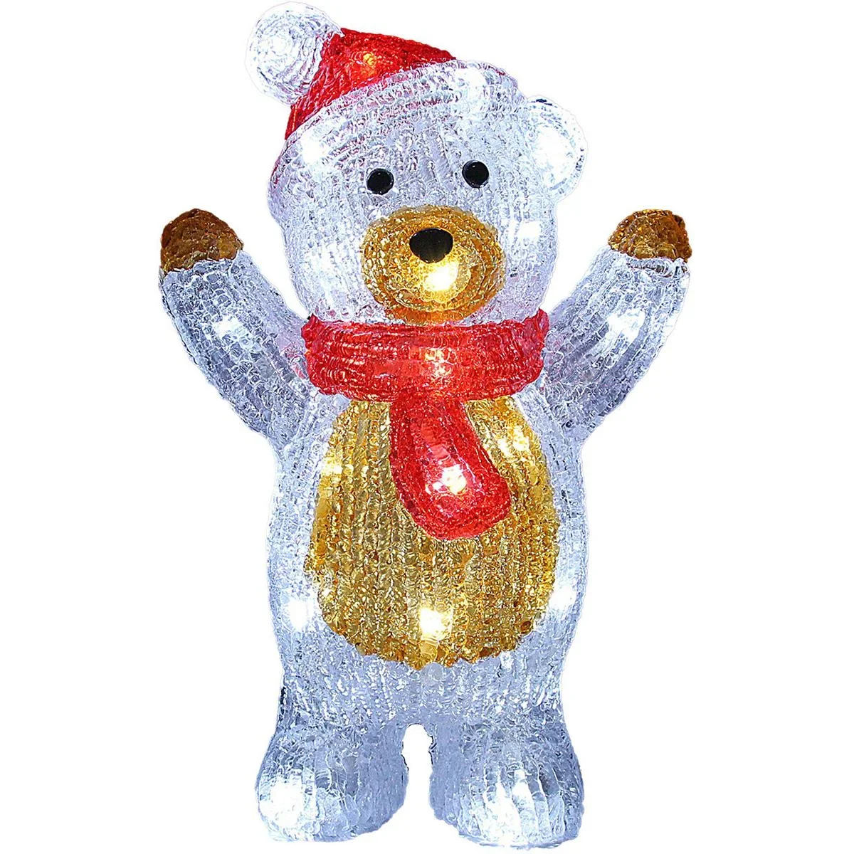 Teddybär LED-Figur Beleuchtung - mit Batterien betrieben - 19x11-5x30Cm - 0
