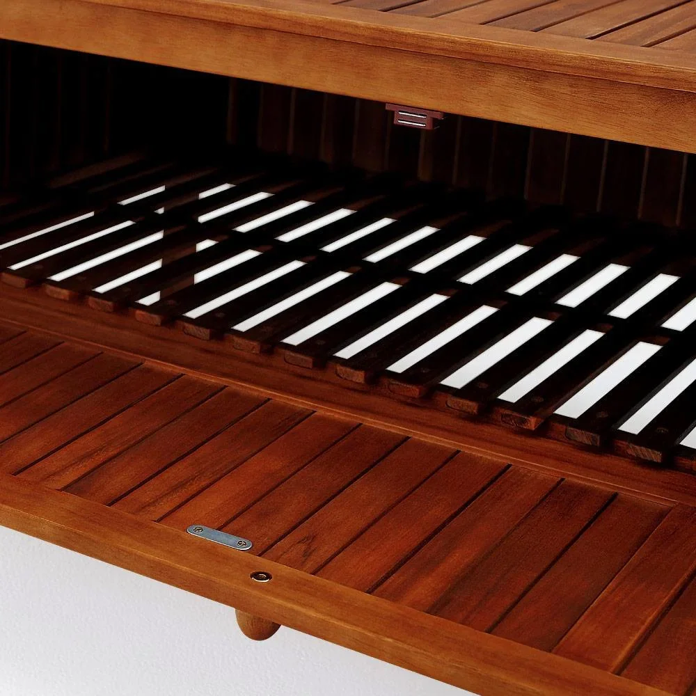 Gartenbank aus Akazienholz 120x59x90cm mit Stauraum - 5