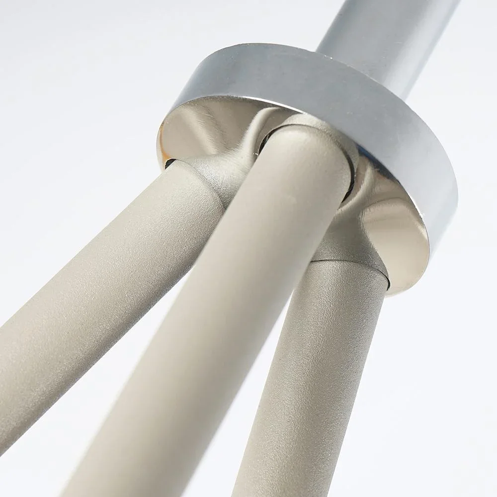Stehlampe Tripod Schlafzimmer Standleuchte Stehleuchte 40W Metall grau ?48 x 156 cm - 3