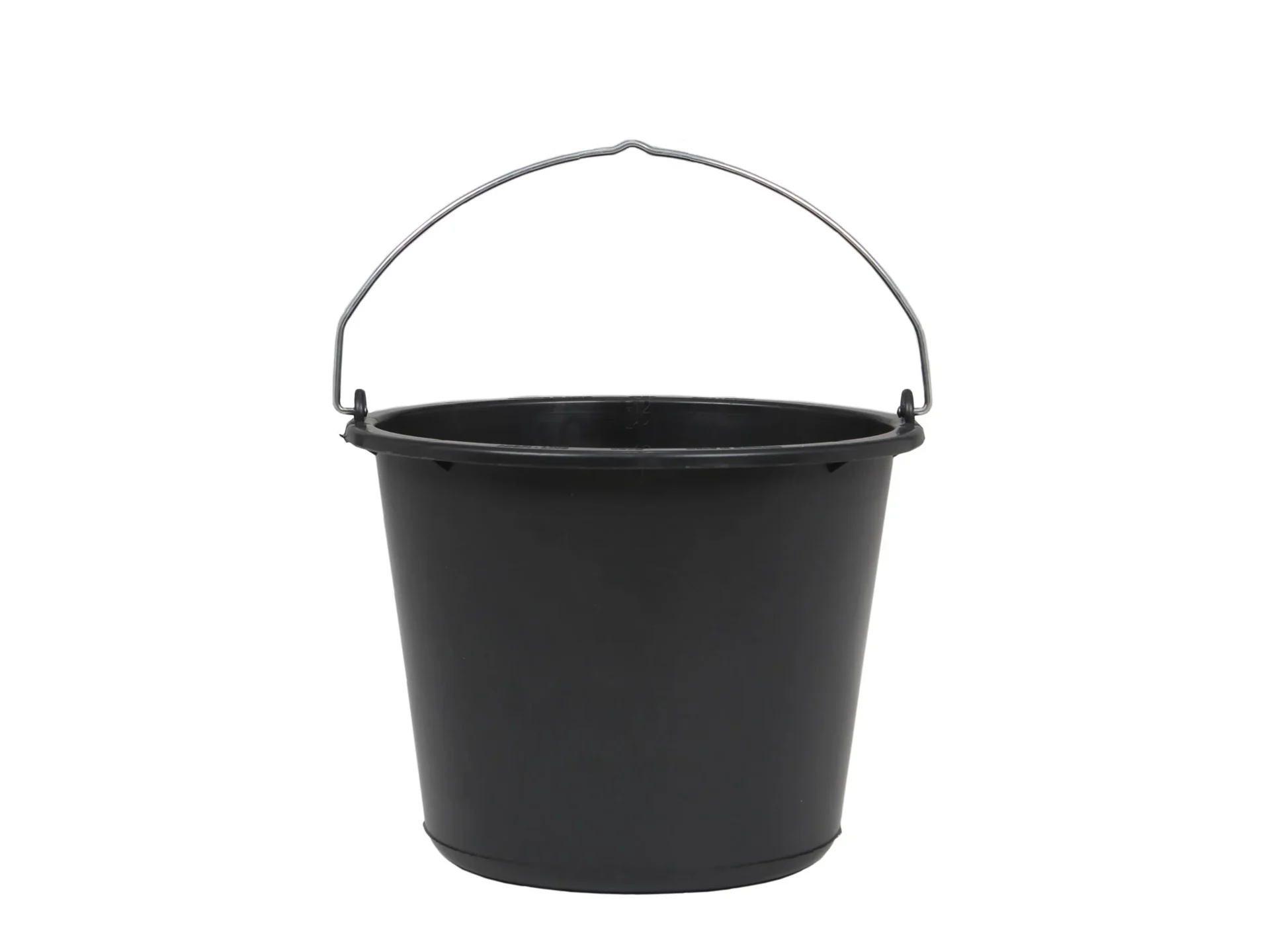 Baueimer 12 Liter, Profi-Line, Schwarz, 5er Set - 0