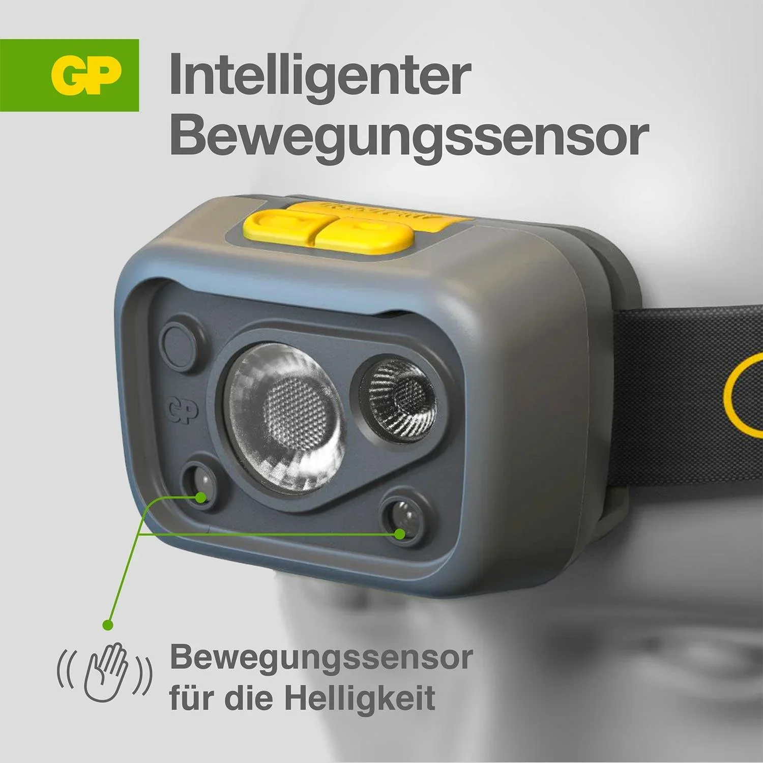 DISCOVERY Stirnleuchte mit Bewegungssensor und 375 Lumen, IPX5 - 6