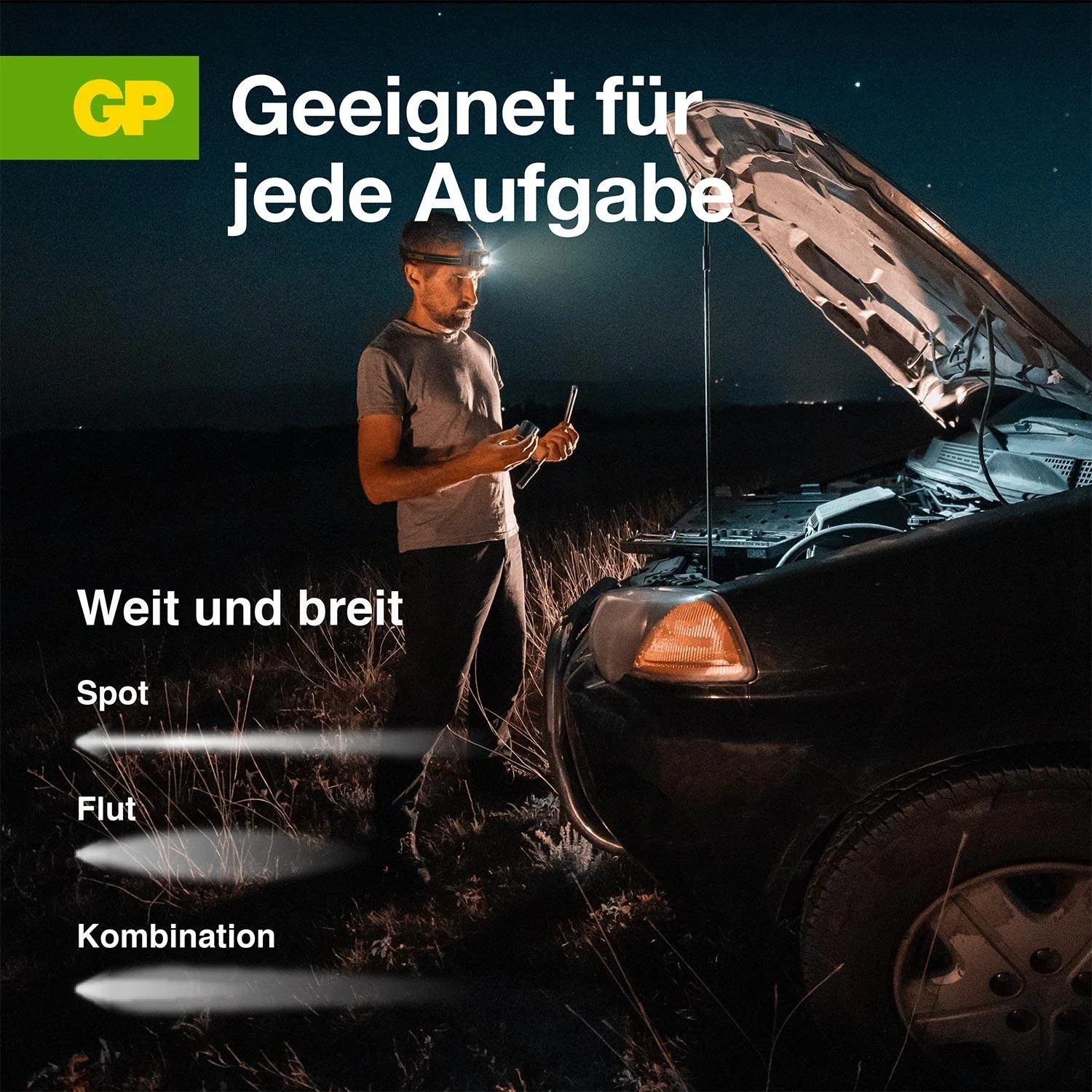DISCOVERY Stirnleuchte mit Bewegungssensor und 375 Lumen, IPX5 - 7