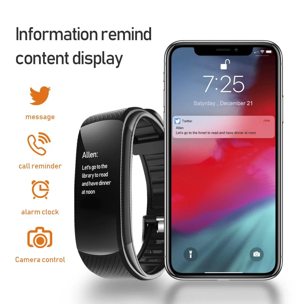 Fitnessarmband mit Herzsensor und Blutdrucksensor - 0