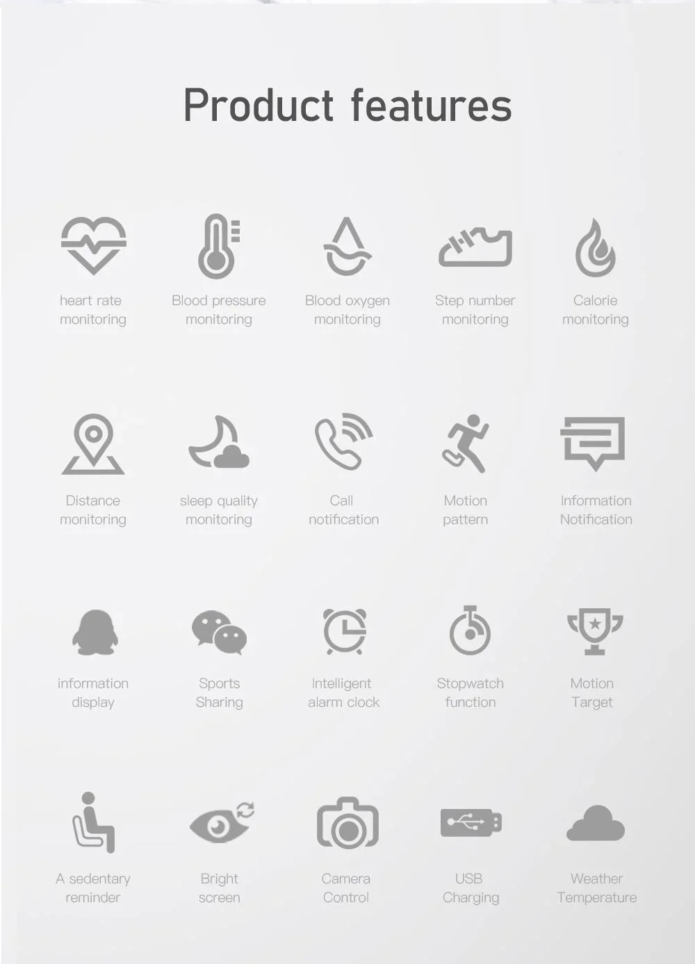 Fitnessarmband mit Herzsensor und Blutdrucksensor - 8