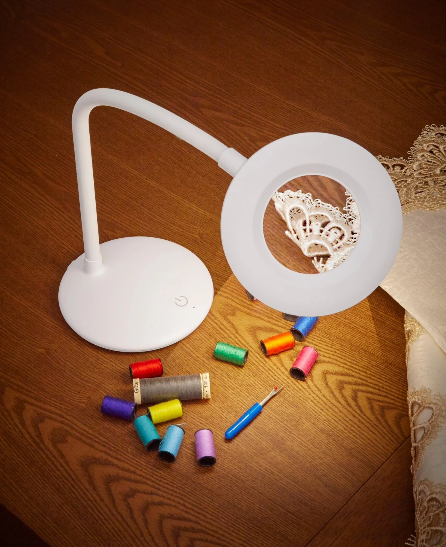 LED-Lupenlampe „Magic Vision“, mit Standfuß, Weiß - 3